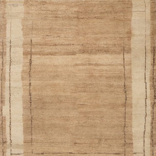 Mela Modern Bordered Rug | Brown