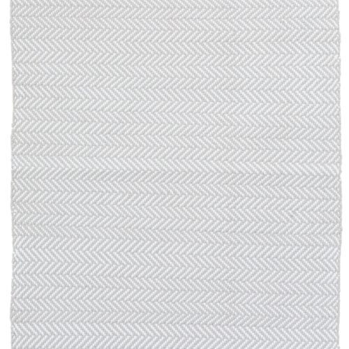 Herringbone Handwoven Indoor/Outdoor Rug | Pearl Grey/White