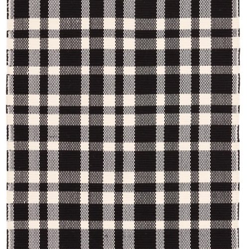 Tattersall Handwoven Indoor/Outdoor Rug | Black