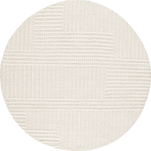 Isolated view of Ivory Round Skye Modern High-Low Rug, showcasing its design