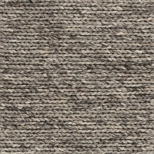 Isolated view of Grey Runner Softest Knit Wool Rug, showcasing its design