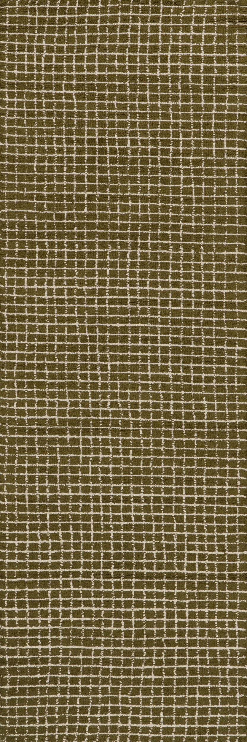 871fa9f323e531431079b29fc7f7c28b2e9adeae Isolated view of Moss Runner Melrose Checked Rug, showcasing its design