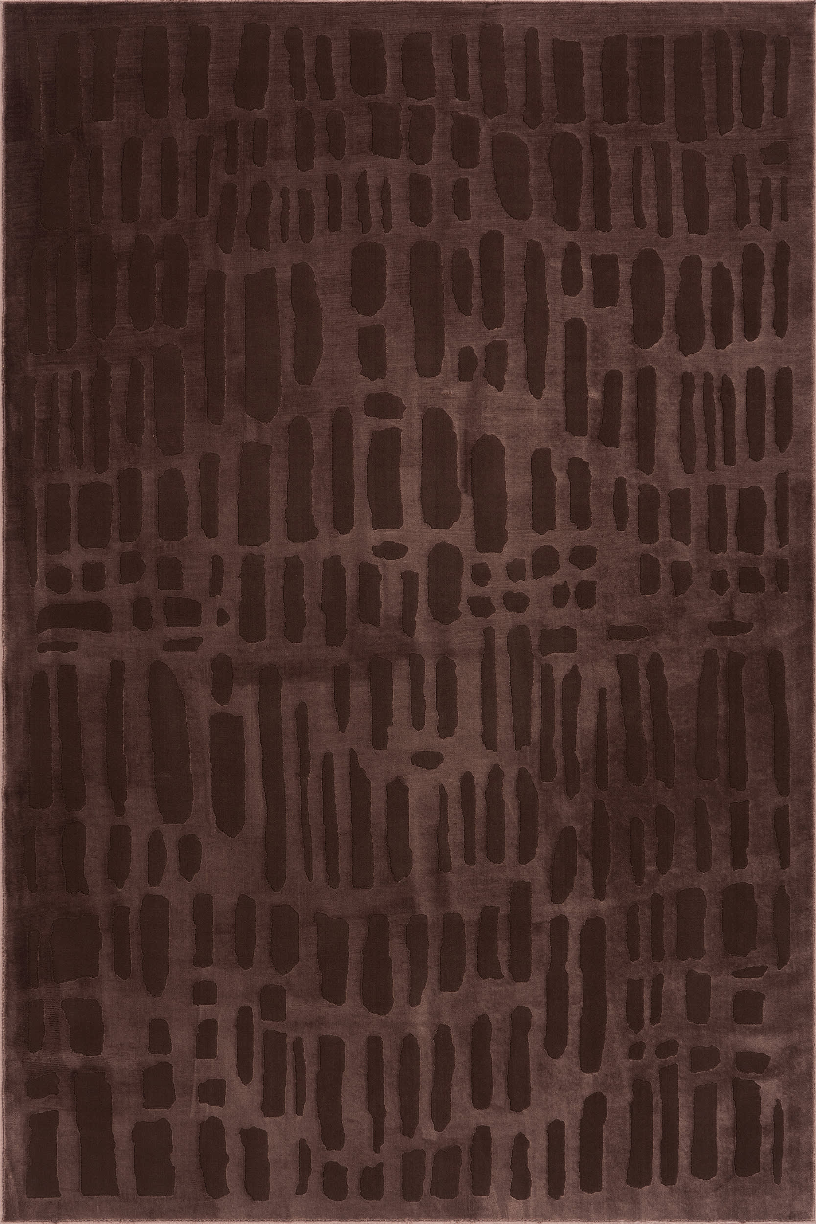8911e76758ab94c4d9d07395847dc515201025fb Isolated view of Brown Rectangle Summit Plush Textured Washable Rug, showcasing its design