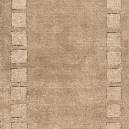 Isolated view of Fawn Runner Petra High-Low Wool-Blend Rug, showcasing its design