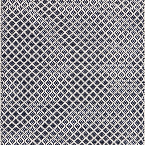 Isolated view of Navy Runner Trellis Handwoven Indoor/Outdoor Rug, showcasing its design