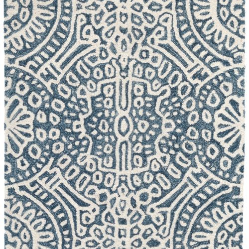 Temple Hand Micro Hooked Wool Rug | Ink