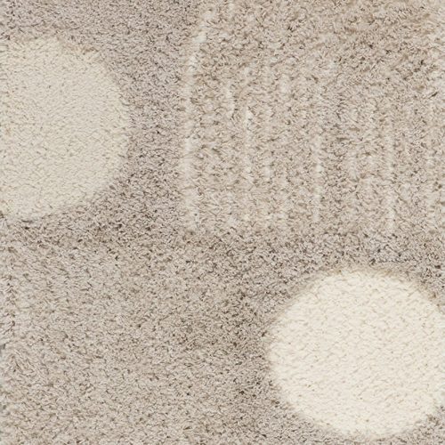 Isolated view of Light Brown Runner Maren Hazy Swirls Rug, showcasing its design