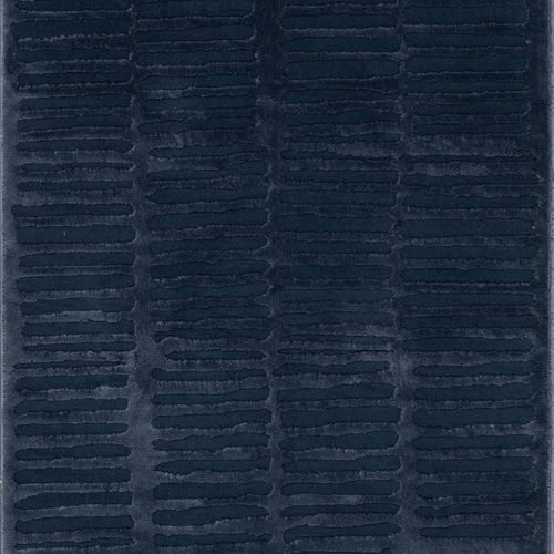 Isolated view of Blue Runner Cranbury Plush Textured Washable Rug, showcasing its design