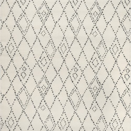 Isolated view of Beige Rectangle Evie Dotted Moroccan Trellis Rug, showcasing its design