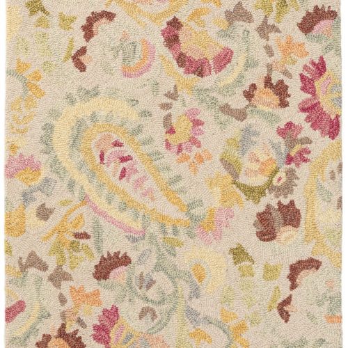 Ines Hand Micro Hooked Wool Rug | Multi