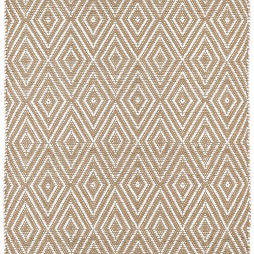 Diamond Handwoven Indoor/Outdoor Rug | Khaki/White