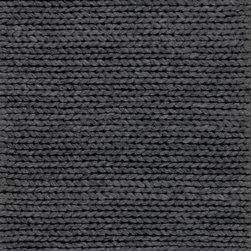 Isolated view of Charcoal Runner Softest Knit Wool Rug, showcasing its design