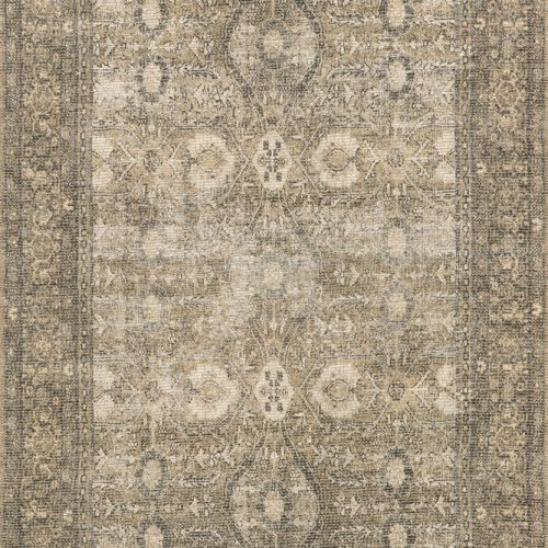 Isolated view of Green Runner Chester Antiqued Jute-Blend Rug, showcasing its design