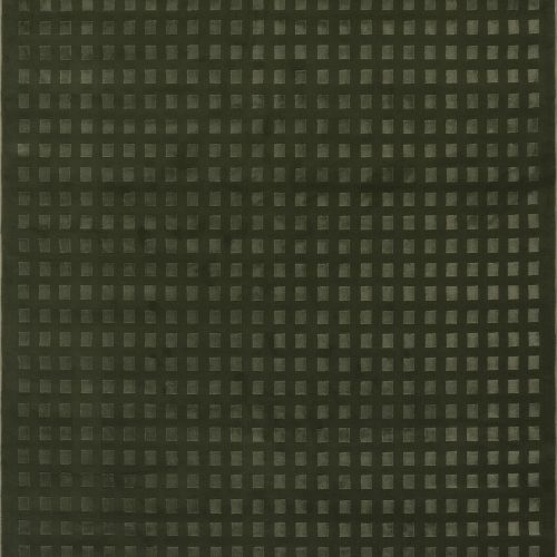Isolated view of Green Rectangle Lambertville Plush Textured Washable Rug, showcasing its design
