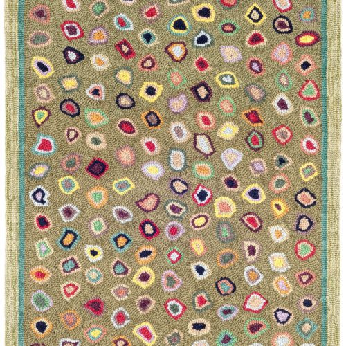Cat's Paw Hand Micro Hooked Wool Rug | Sage