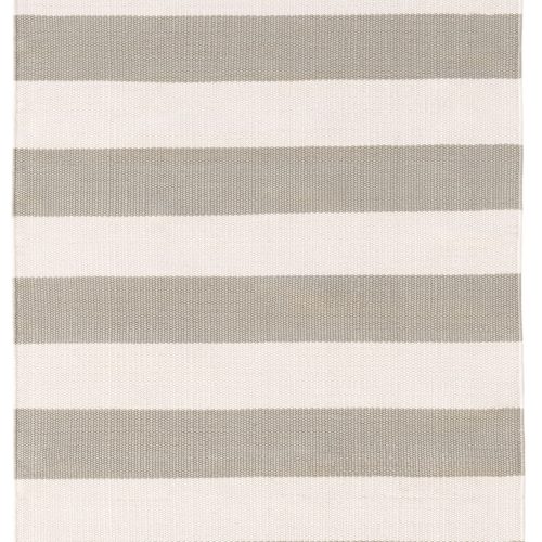 Catamaran Stripe Handwoven Indoor/Outdoor Rug | Platinum/Ivory