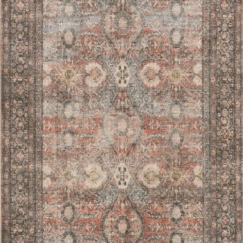 Isolated view of Multicolor Runner Chester Antiqued Jute-Blend Rug, showcasing its design