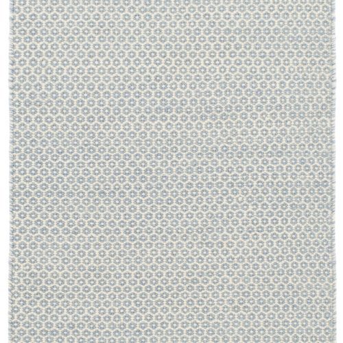 Honeycomb Handwoven Wool Rug | French Blue/Ivory