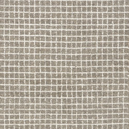 Isolated view of Grey Runner Melrose Checked Rug, showcasing its design