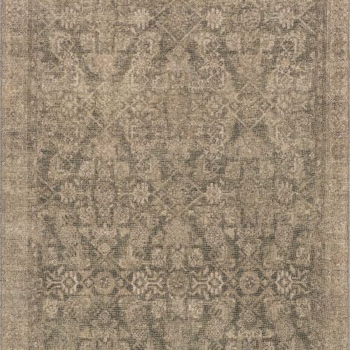 Isolated view of Green Runner Fair Hills Antiqued Jute-Blend Rug, showcasing its design