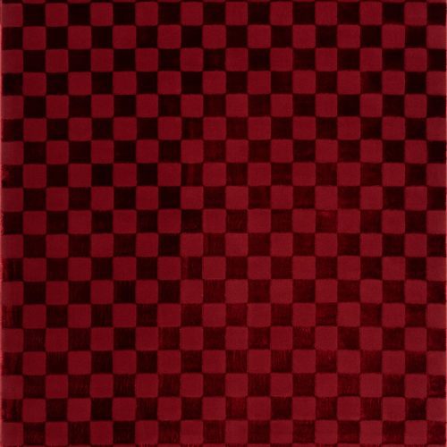 Isolated view of Red Rectangle Cape May Plush Textured Washable Rug, showcasing its design