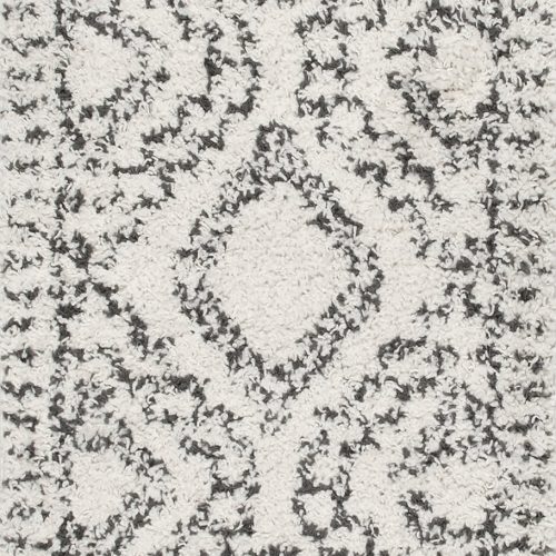 Isolated view of Off White Runner Moroccan Trellis Rug, showcasing its design