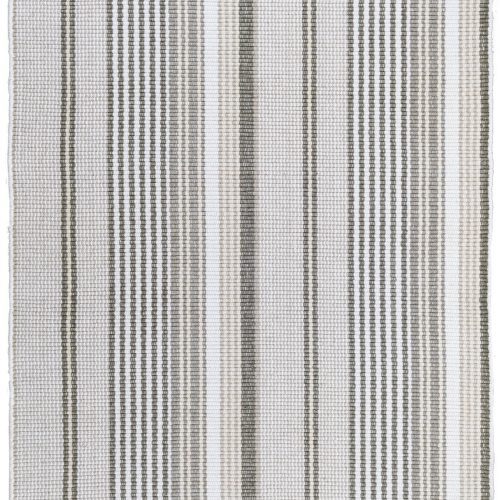 Gradation Ticking Handwoven Indoor/Outdoor Rug | Grey