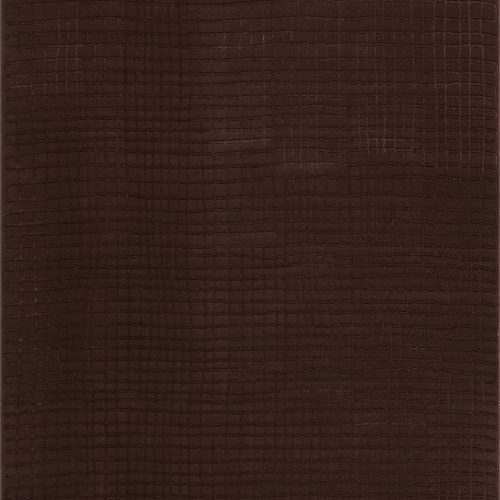 Isolated view of Brown Rectangle Millburn Plush Textured Washable Rug, showcasing its design