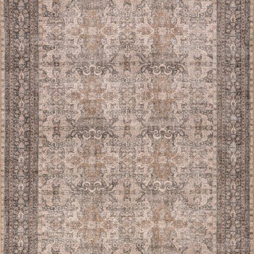 Isolated view of Dark Beige Rectangle Avalon Antiqued Jute-Blend Rug, showcasing its design