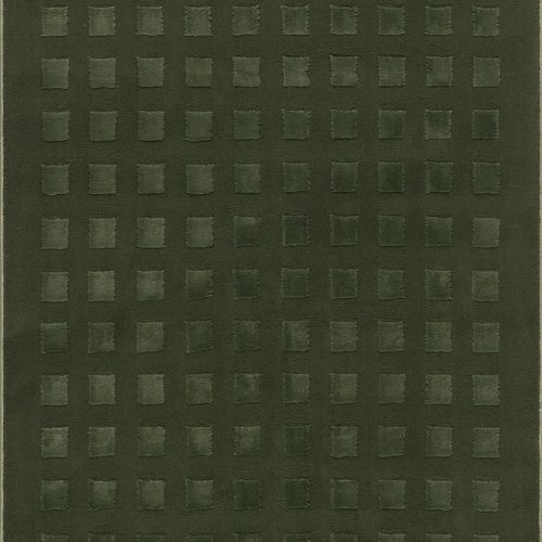 Isolated view of Green Runner Lambertville Plush Textured Washable Rug, showcasing its design