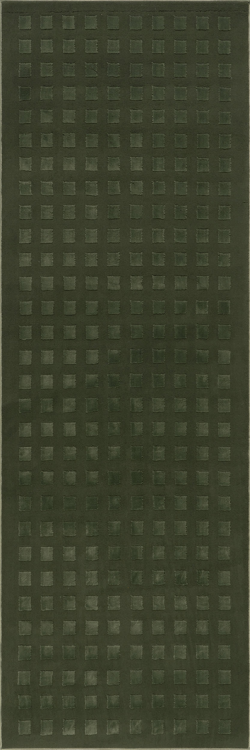 ecba14ae2174f0f55f37ef227d5e940fc46671d1 Isolated view of Green Runner Lambertville Plush Textured Washable Rug, showcasing its design