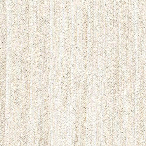 Isolated view of Off White Runner Jute Braided Rug, showcasing its design