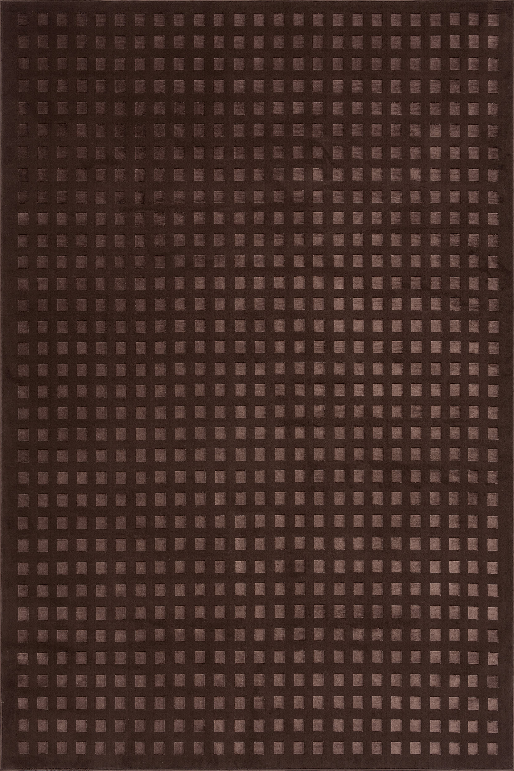 f8677c1f200943f7abda18d0caf0e51944474002 Isolated view of Brown Rectangle Lambertville Plush Textured Washable Rug, showcasing its design