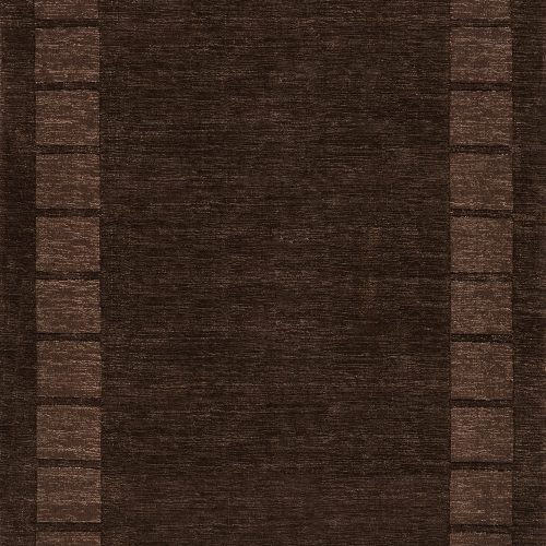 Isolated view of Truffle Brown Rectangle Petra High-Low Wool-Blend Rug, showcasing its design