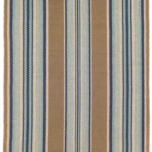 Heron Stripe Handwoven Indoor/Outdoor Rug | Blue